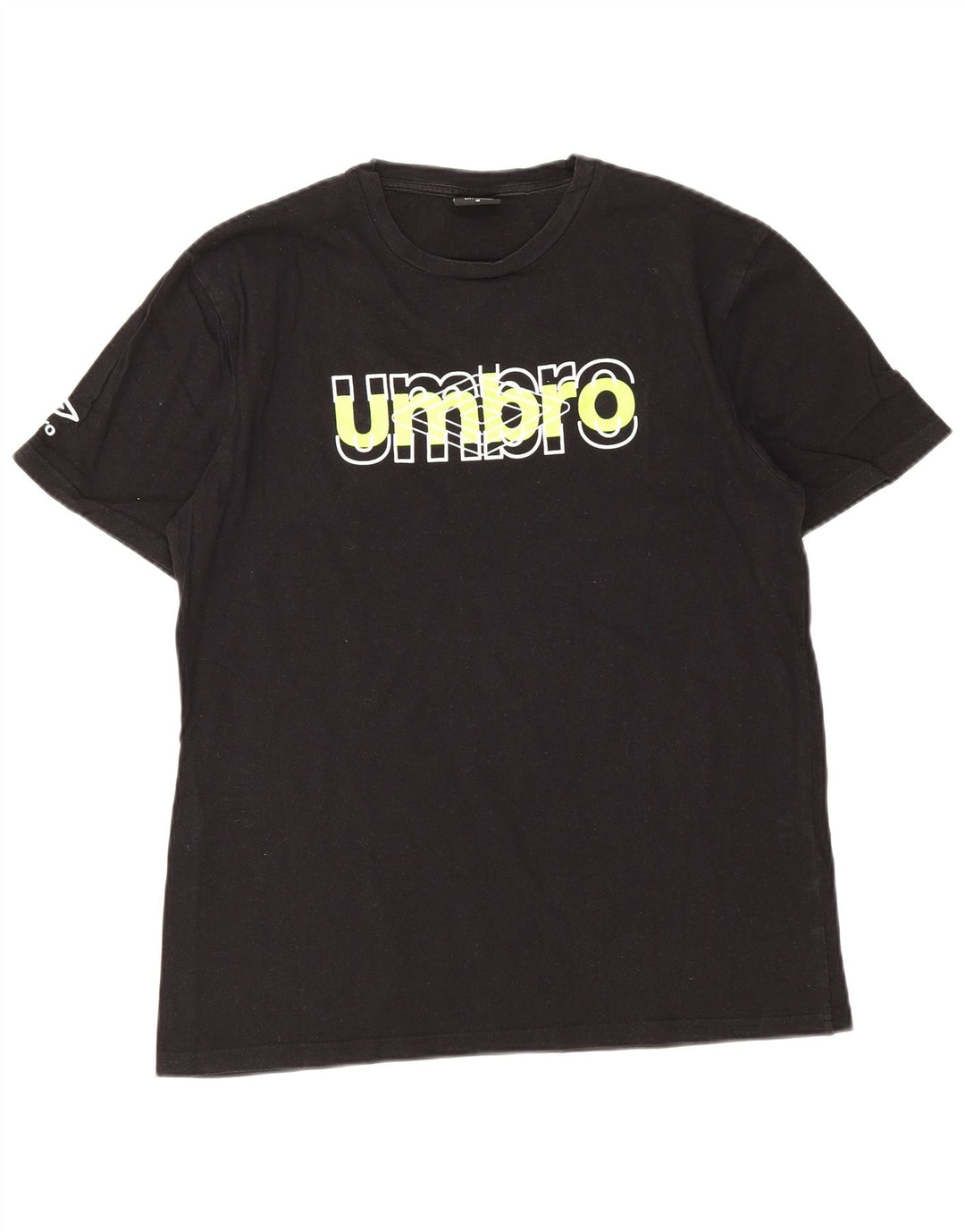T-shirt grafica da uomo Umbro Top in cotone nero medio