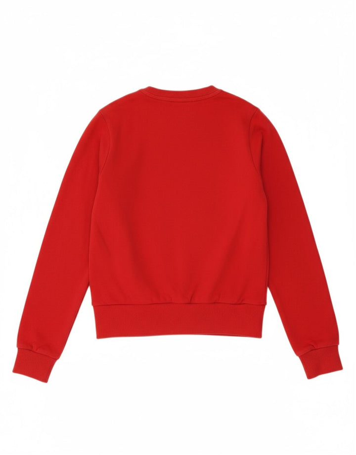 ADIDAS Boys Graphic Sweatshirt Jumper 13-14 Years Red Cotton