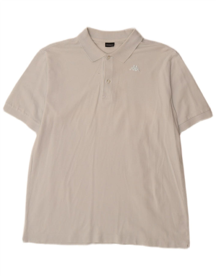 Polo Kappa Uomo Cotone Medio Bianco