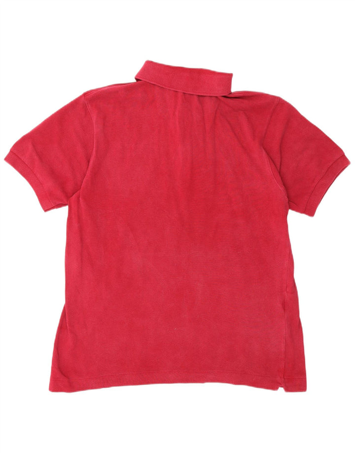 Polo da uomo Lacoste taglia 4 in cotone bordeaux medio