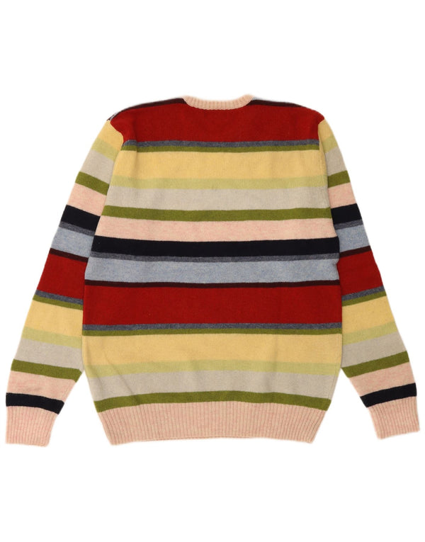 Maglione Kappa da uomo girocollo, maglione a righe grandi, in lana multicolore