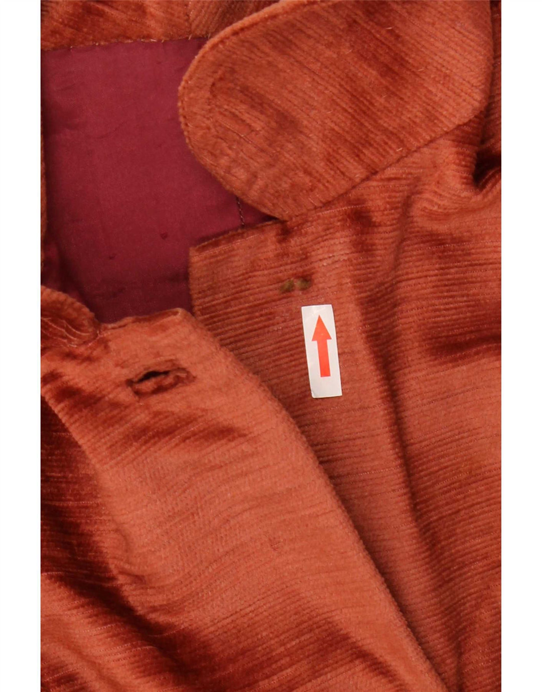 Soprabito vintage in velluto da donna UK 10 piccolo marrone