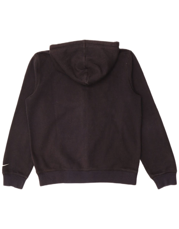 Felpa con cappuccio e zip grafica da uomo Nike UK 38/40 cotone nero medio