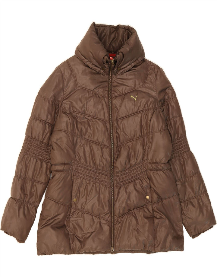 PUMA Womens Padded Jacket UK 16 Large  Brown Vintage Puma and Second-Hand Puma from Messina Hembry 