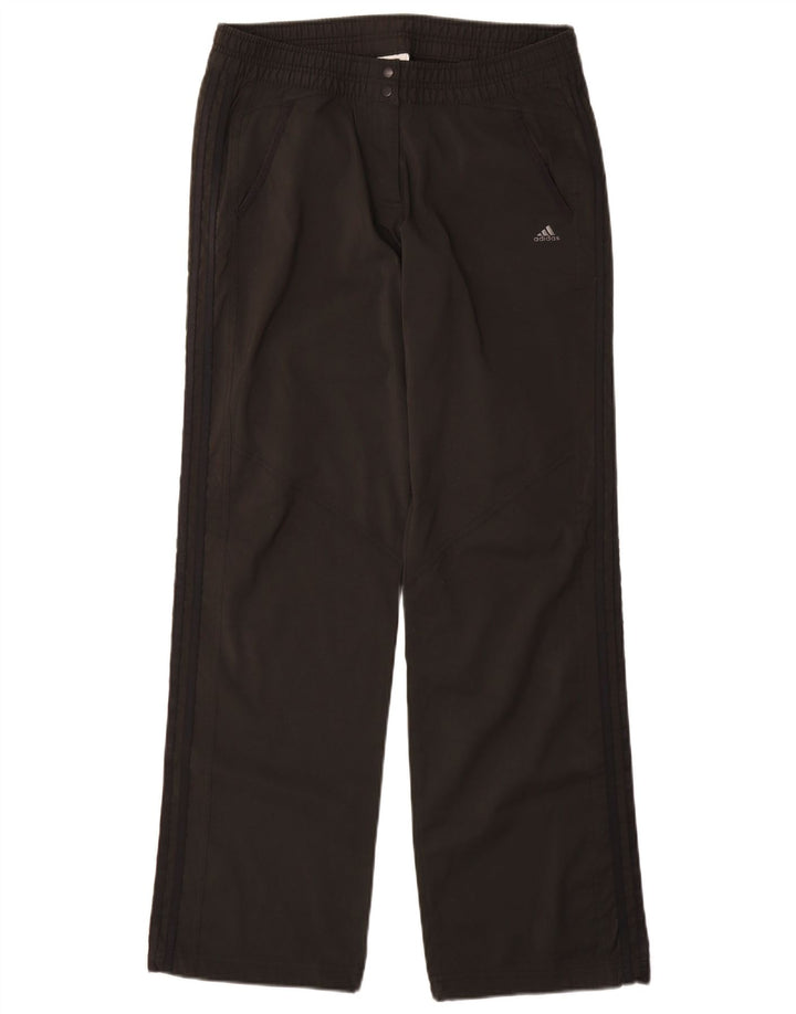 Pantaloni da tuta Adidas Climalite da donna UK 12 Medium Nero Poliestere