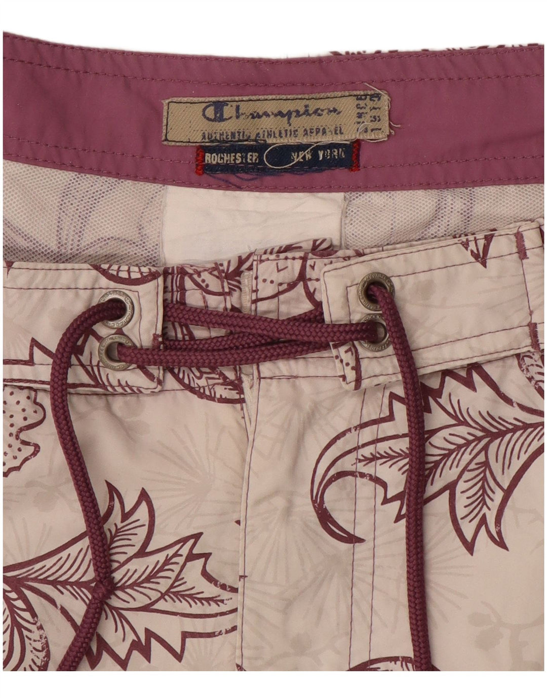 Pantaloncini da bagno da uomo Champion grandi, bianco sporco, floreali