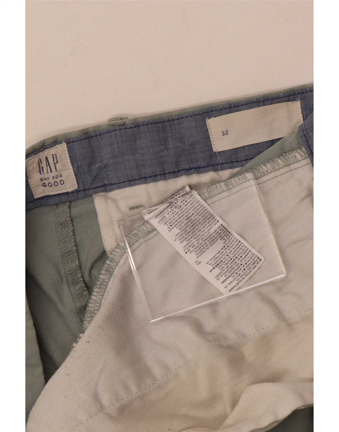 Pantaloncini chino da uomo Gap W32 in cotone verde medio