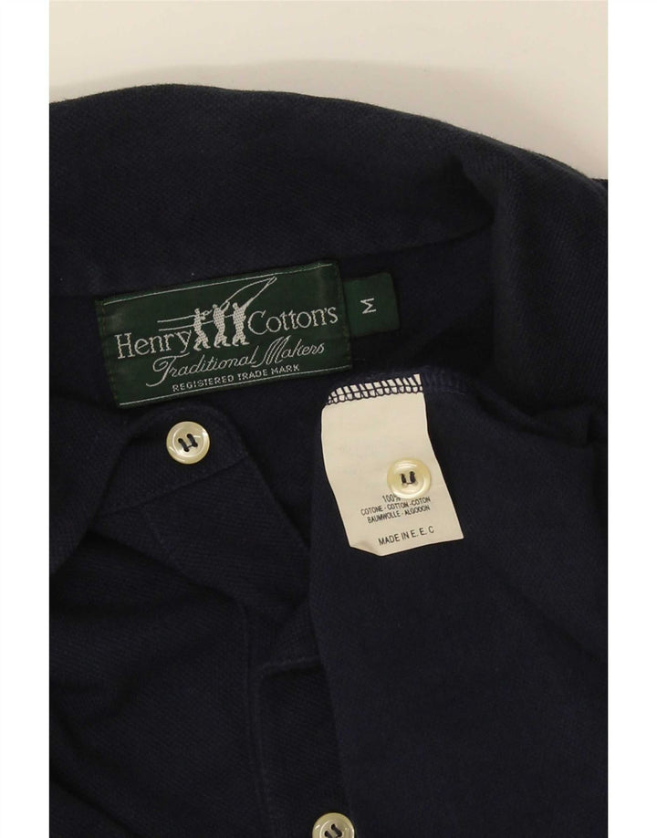 Polo da uomo Henry Cottons in cotone blu navy medio