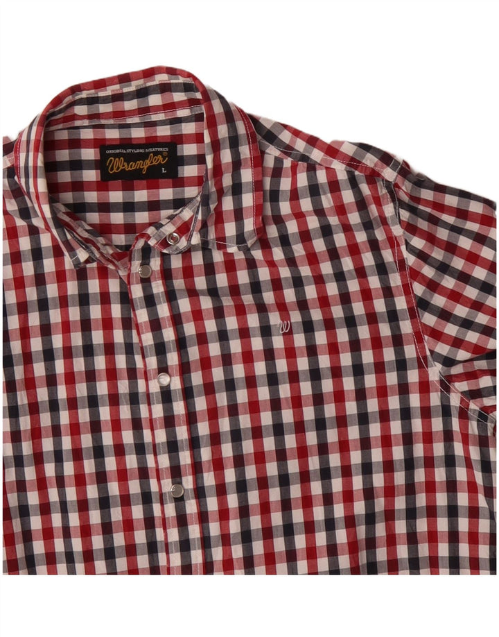 Camicia da uomo Wrangler grande in cotone a quadretti multicolore