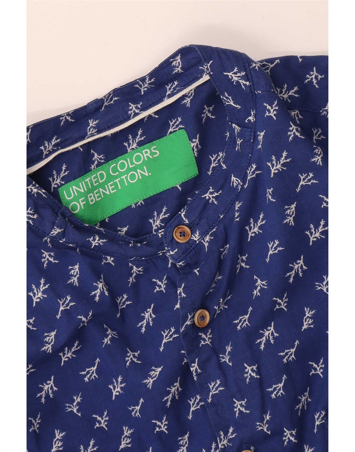 Camicia Benetton Uomo XS Blu Floreale
