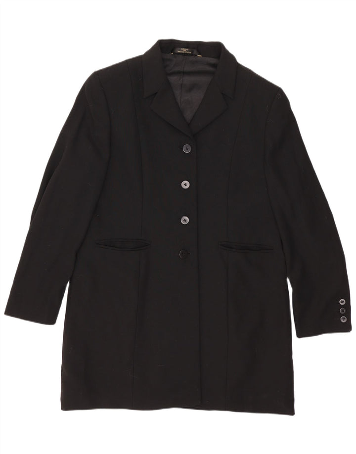 Cappotto da donna Marks & Spencer UK 16 Large Black New Wool