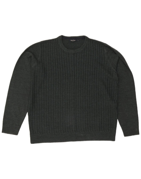 JAMES PRINGLE Maglione maglione girocollo da uomo grande acrilico verde