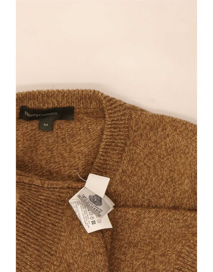 Canottiera da uomo Henry Cottons, canotta in lana screziata marrone medio