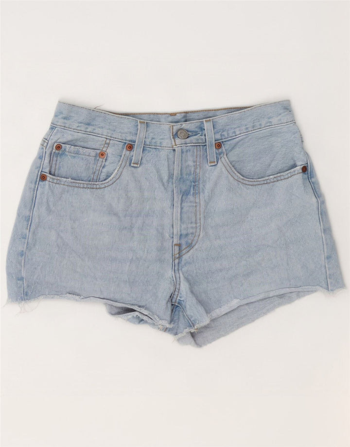 Pantaloncini di jeans Levi's 501 da donna W27 piccoli in cotone blu