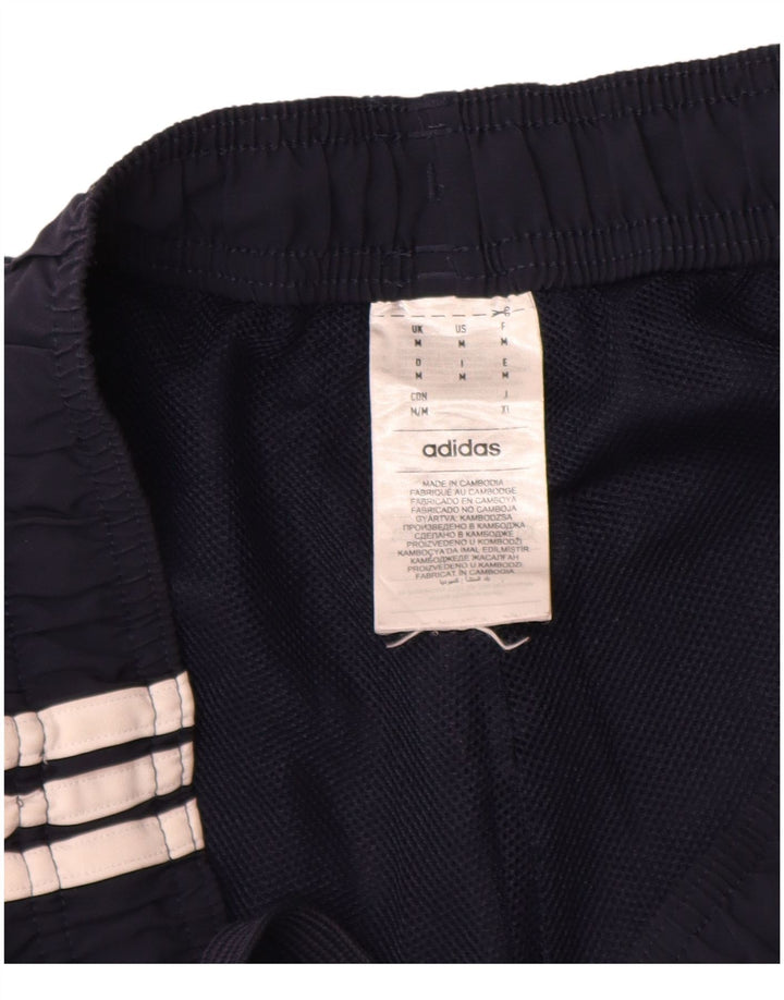 Pantaloncini sportivi da uomo Adidas medi in poliestere blu navy