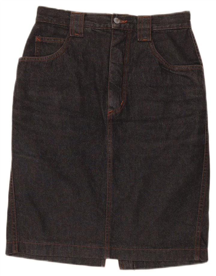 Gonna in denim da donna Krizia W36 grande in cotone grigio