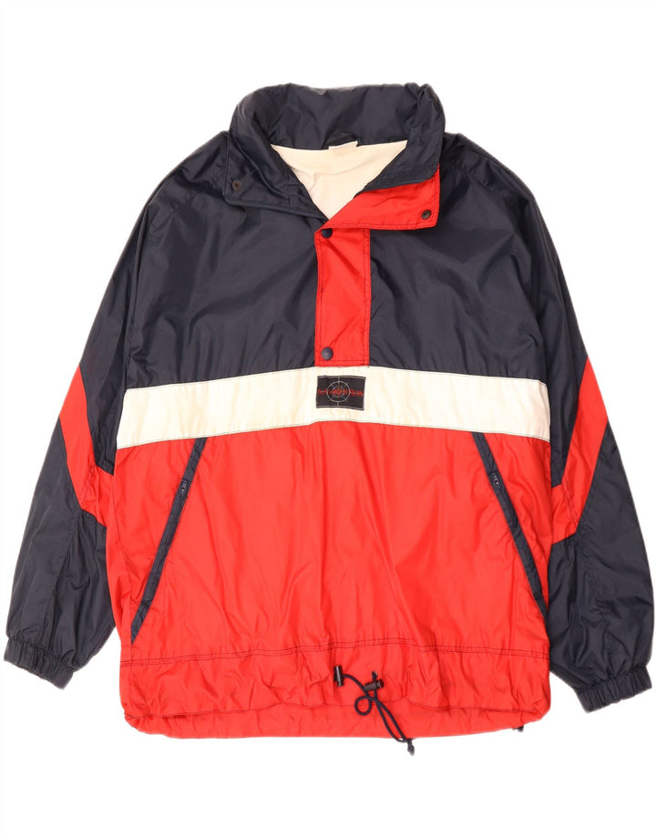 Giacca anorak da uomo Marcel Clair UK 40 Large blu navy color block in poliammide