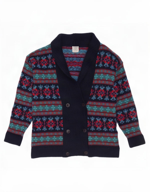 Maglione cardigan oversize da donna Laura Ashley UK 10 piccolo blu navy