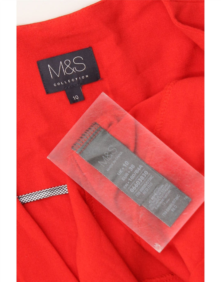 Giacca Marks & Spencer da donna Open Blazer UK 10 Small Poliestere rosso