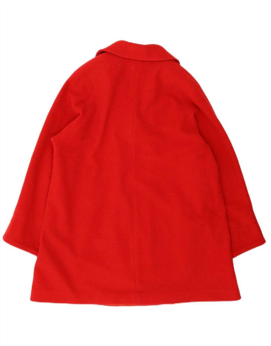HENRY WHITE Womens Oversized Double Breasted Coat UK 14 Medium Red Wool