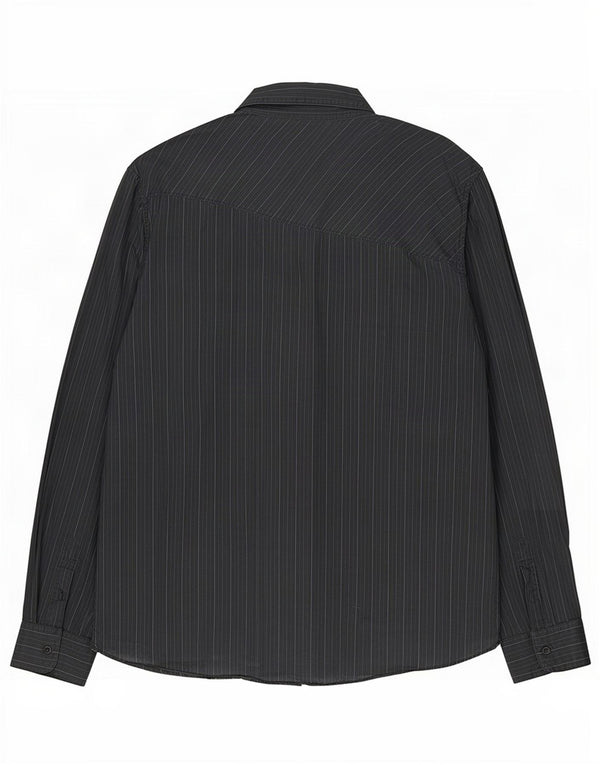 Camicia da uomo Volcom XL cotone gessato nero