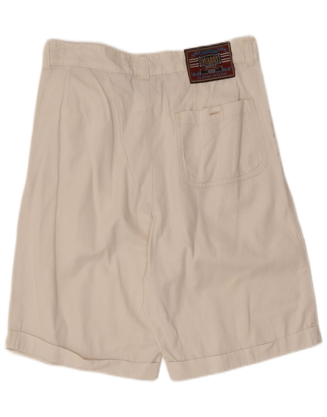 Pantaloncini chino con pegging da uomo QUARRY W31 cotone bianco medio
