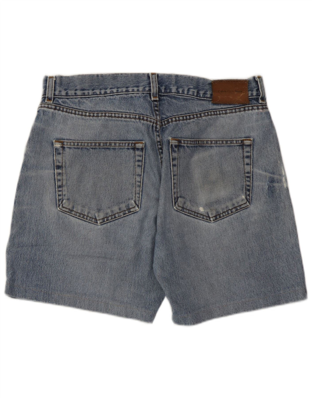 Pantaloncini di jeans da uomo Calvin Klein W32 cotone blu medio