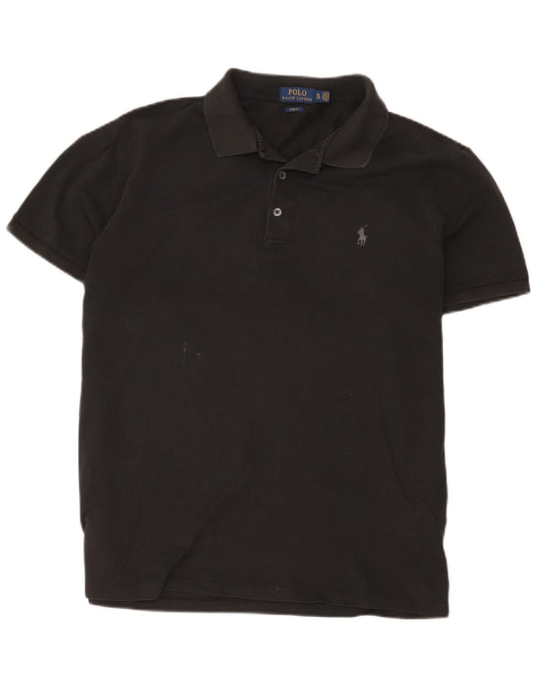 Polo Ralph Lauren da uomo slim fit XL in cotone nero