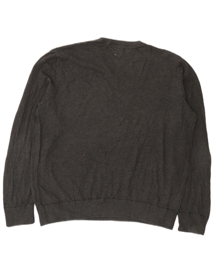 Maglione Gap da uomo con scollo a V XL in cotone grigio