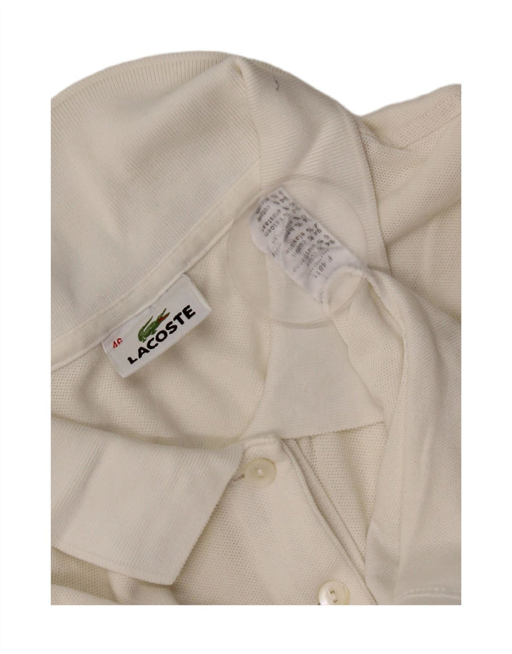 Polo da donna Lacoste taglia 46 XL in cotone bianco