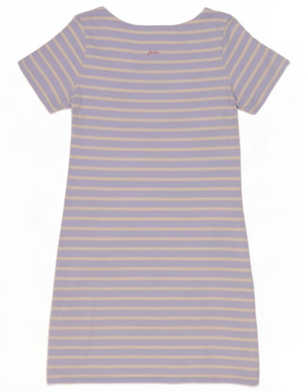 Abito T-shirt da donna Joules UK 10 piccolo cotone a righe blu