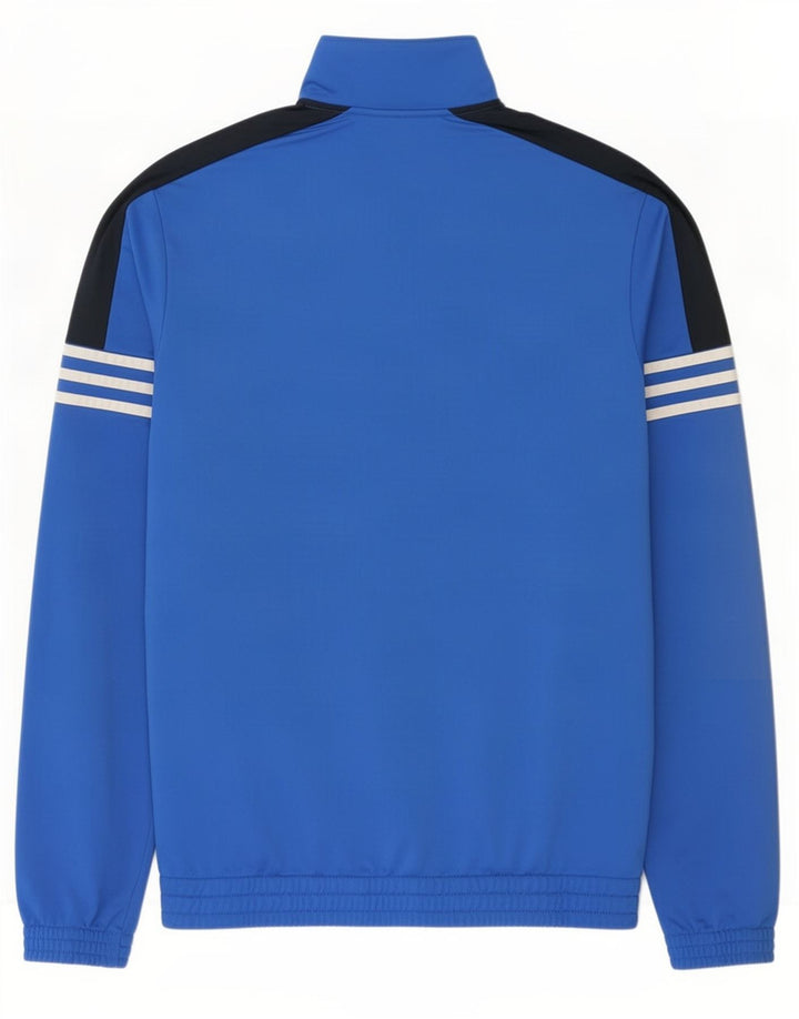 Giacca da tuta da uomo Adidas UK 38/40 Poliestere color block blu medio