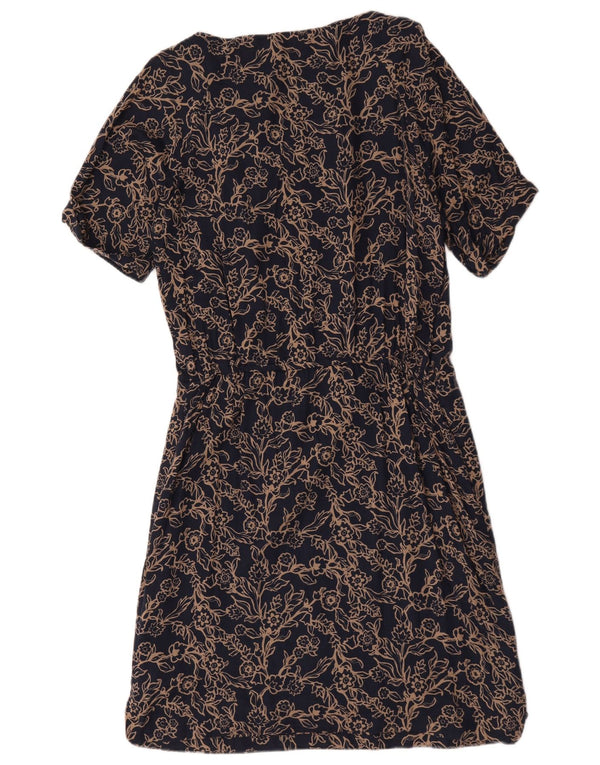 Crew Clothing Abito da donna a trapezio UK 12 Cotone floreale medio blu navy