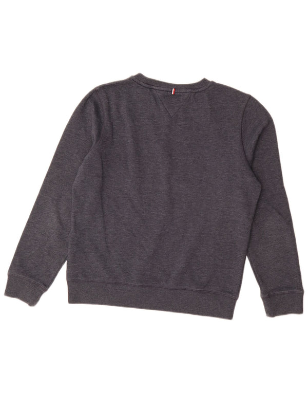 Tommy Hilfiger Ragazzi Felpa Maglione 15-16 anni Cotone Grigio