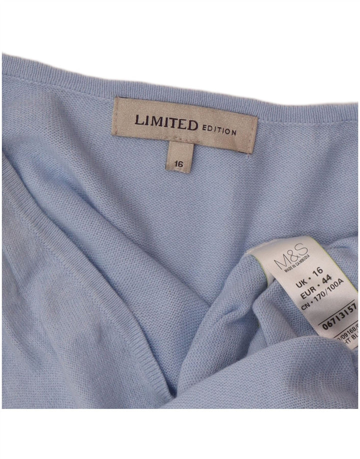 Abito maglione oversize da donna Marks & Spencer UK 16 Grande acrilico blu