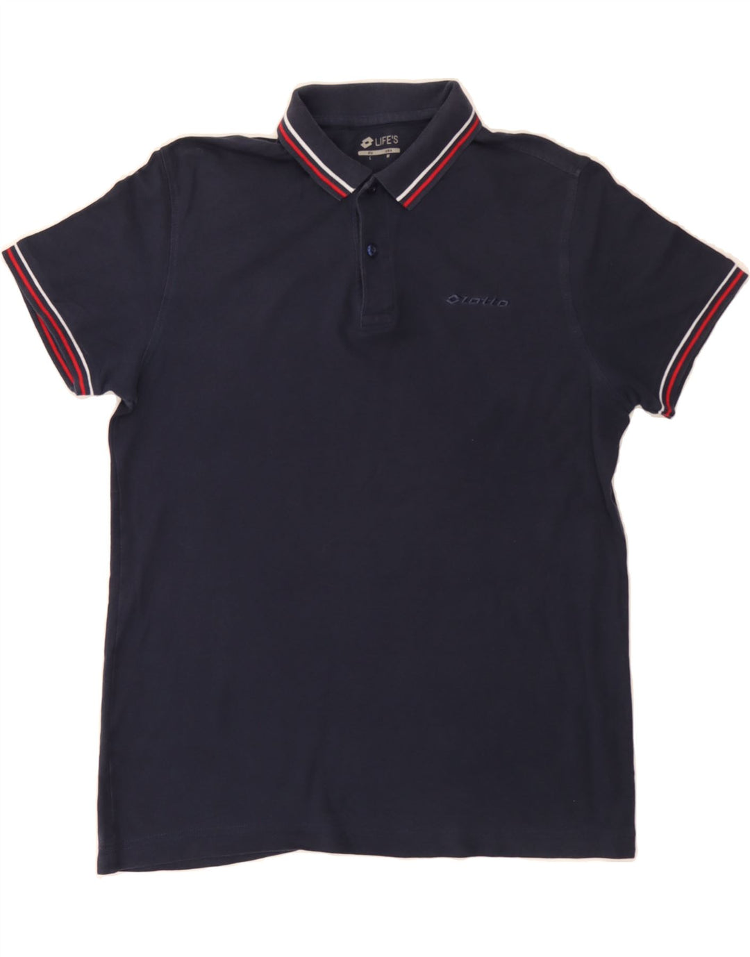 LOTTO Mens Polo Shirt Large Navy Blue Vintage Lotto and Second-Hand Lotto from Messina Hembry 