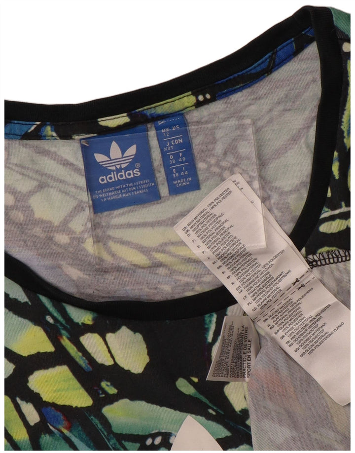 T-shirt grafica da donna Adidas Top UK 12 poliestere verde medio