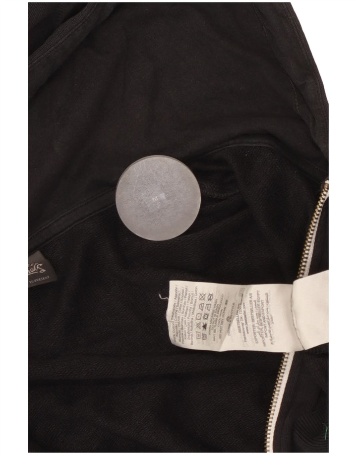 Maglione con cappuccio e zip da uomo Jack & Jones in cotone nero medio