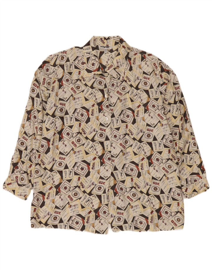 Griffe Camicetta con grafica oversize da donna IT 44 Seta bianca media