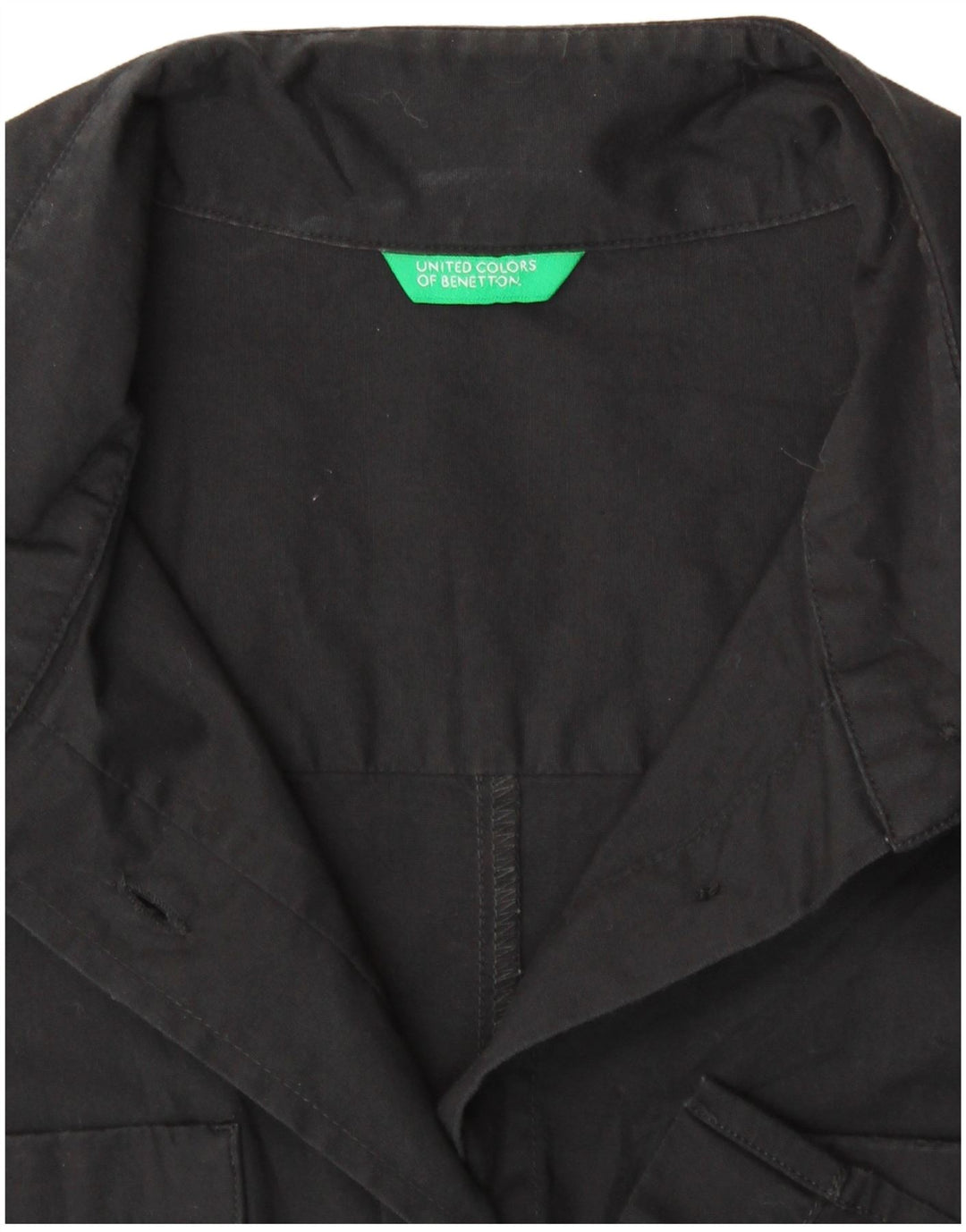 Camicia a maniche corte da donna BENETTON UK 12 media nera