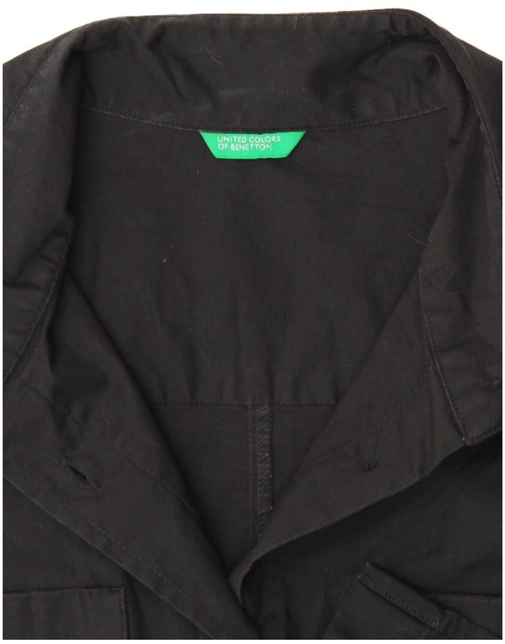 Camicia a maniche corte da donna BENETTON UK 12 media nera