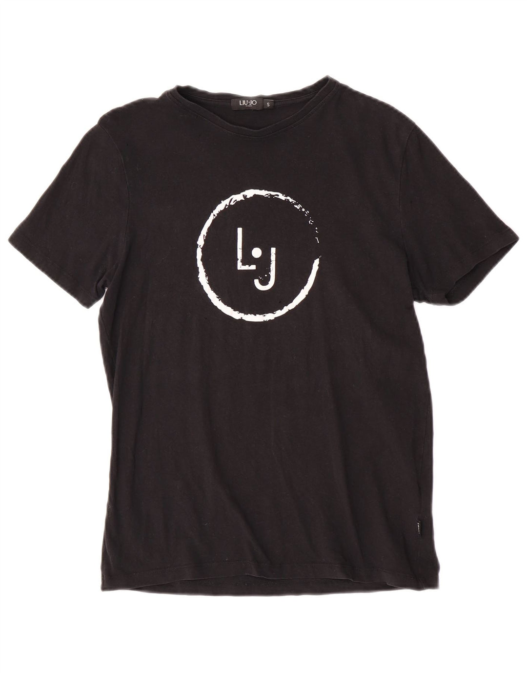 T-shirt grafica da uomo Liu Jo Top piccola in cotone nero