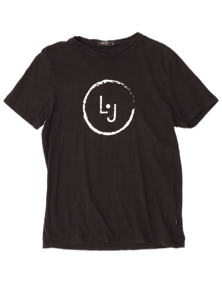 T-shirt grafica da uomo Liu Jo Top piccola in cotone nero