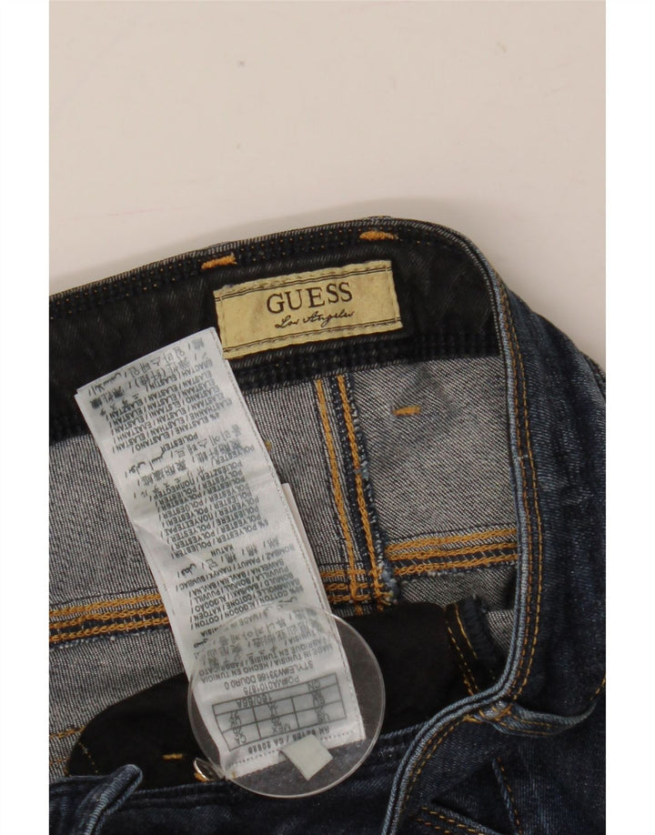 Jeans skinny da donna Guess Rocket effetto consumato W25 L29 cotone blu navy