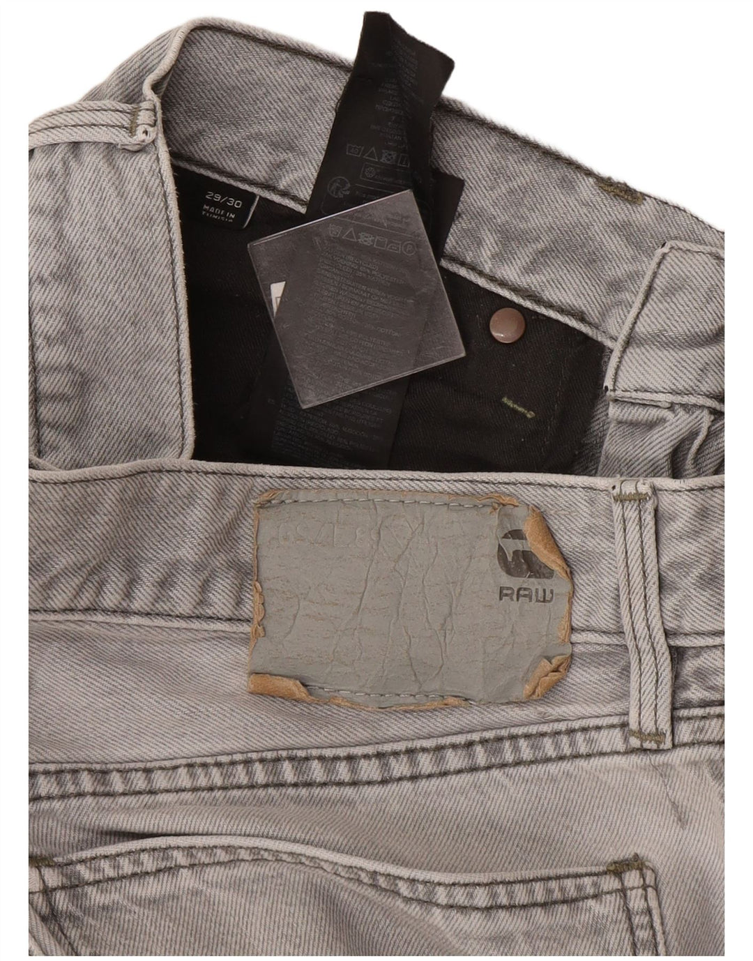 Jeans dritti da uomo G-Star W29 L30 cotone grigio