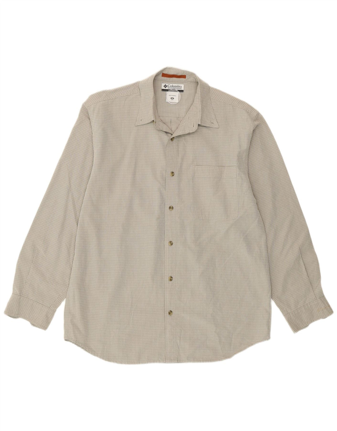 Camicia da uomo Columbia in modal a quadri grigio medio