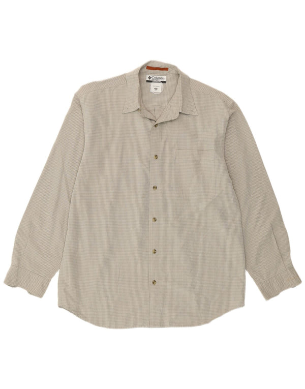 Camicia da uomo Columbia in modal a quadri grigio medio