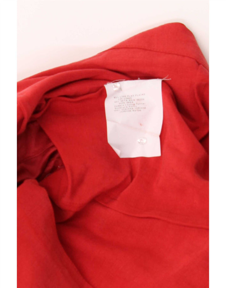 Giacca Blazer Donna Armani Collezioni IT 42 Lino Rosso Medio