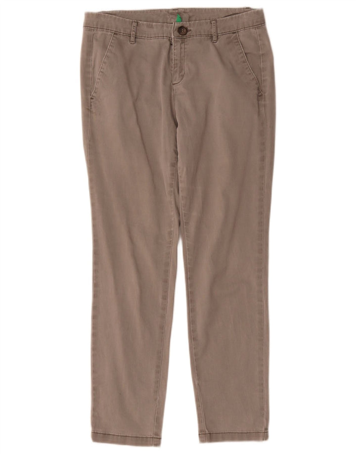 Pantaloni chino dritti da donna Benetton W30 L27 Grigi