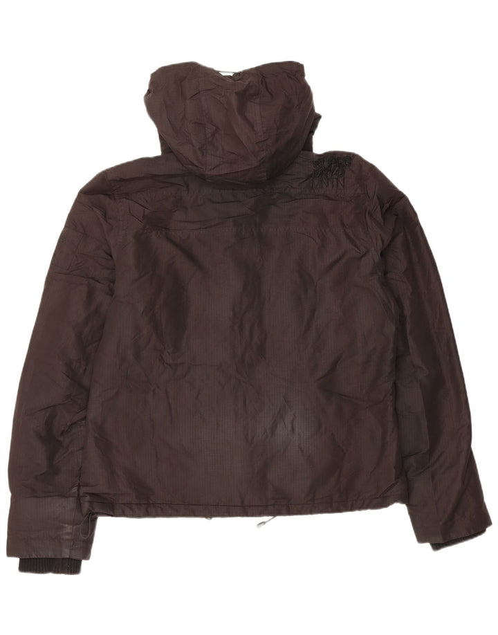 Giacca a vento da donna con cappuccio Superdry UK 14 grande poliestere nero